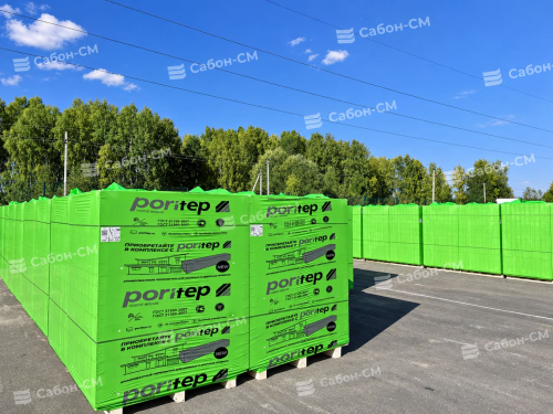 Газобетонные стеновые блоки Poritep 625х250х500, D500