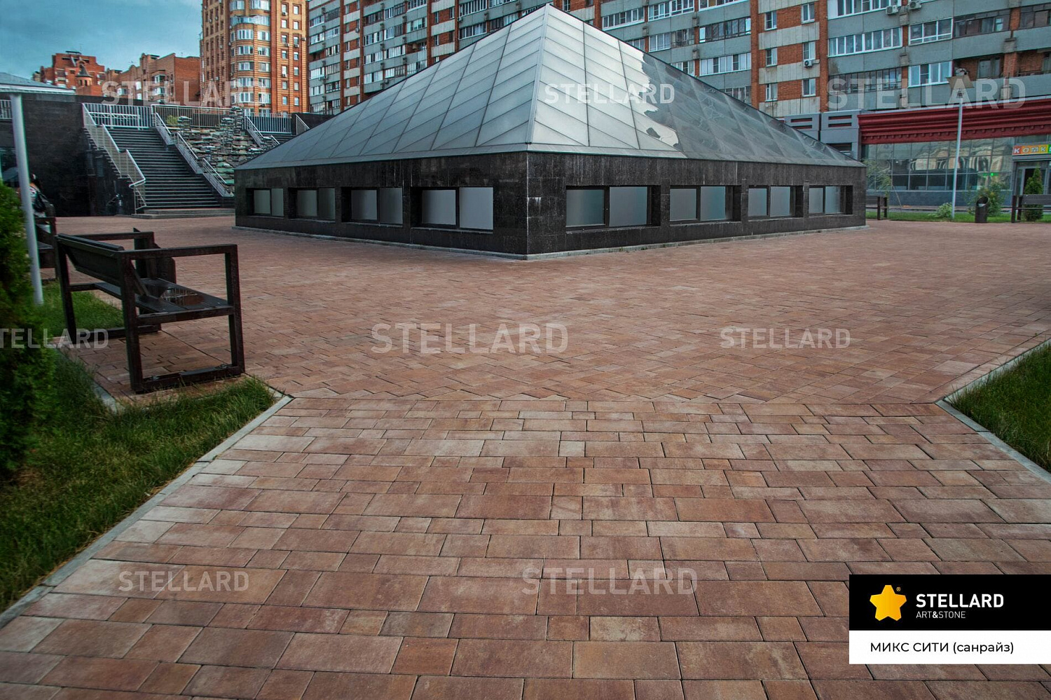 Тротуарная плитка Stellard Микс Сити Колор микс Санрайз 60